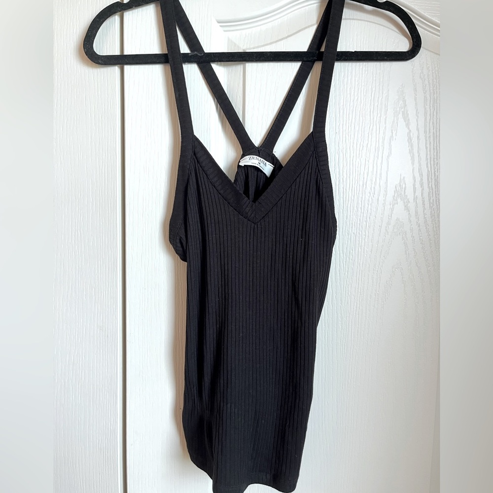 Black tank top